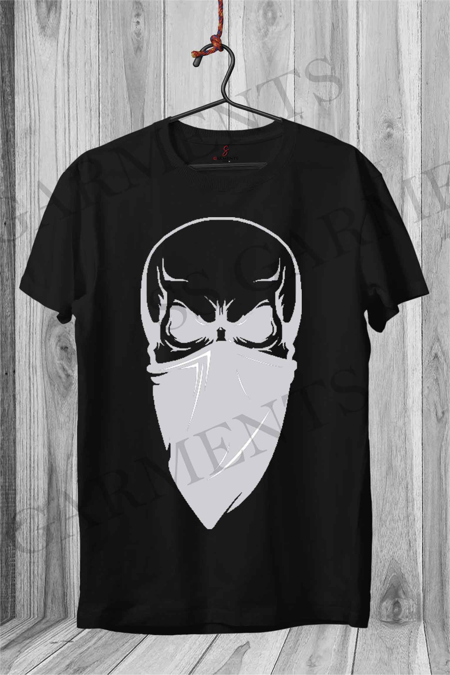 Printed T shirt Mask Men