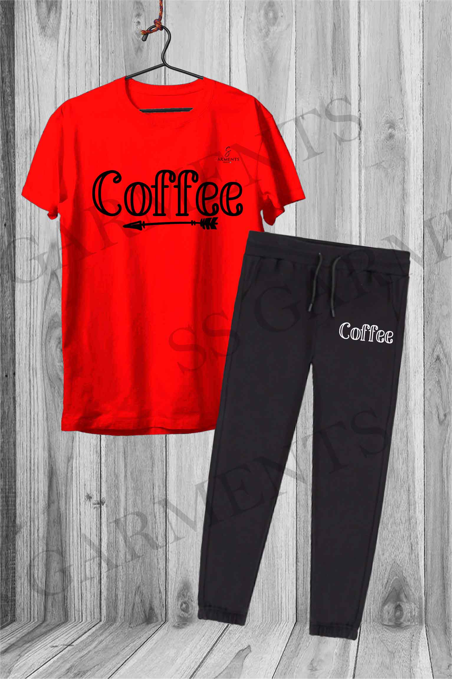 Coffee Printed Tracksuit for men