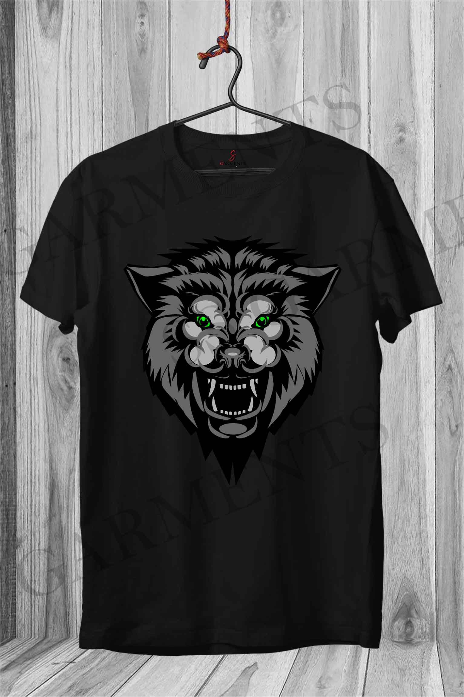 Round Neck Beast Printed T-shirt