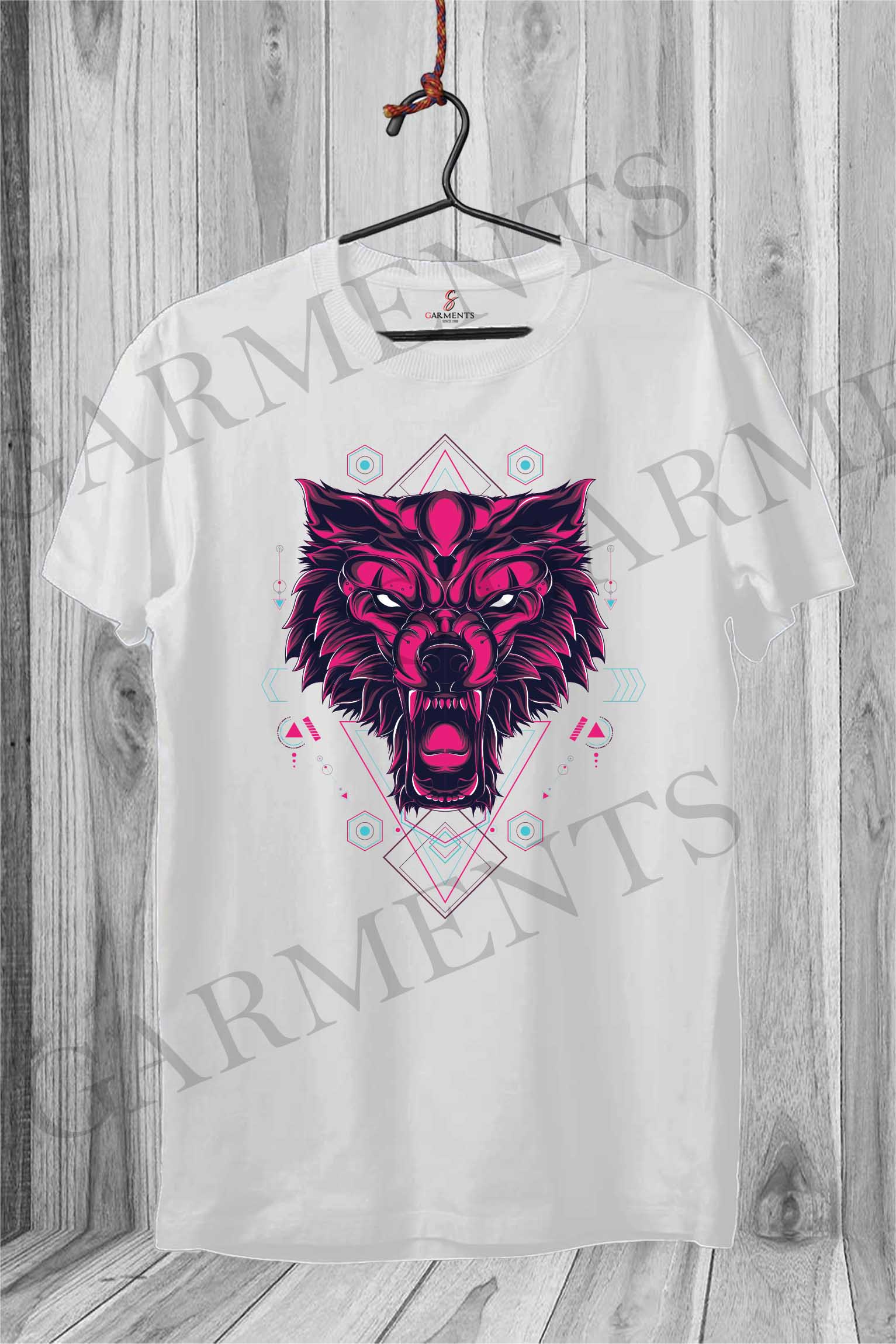 Round Neck alpha wolf Printed T-shirt