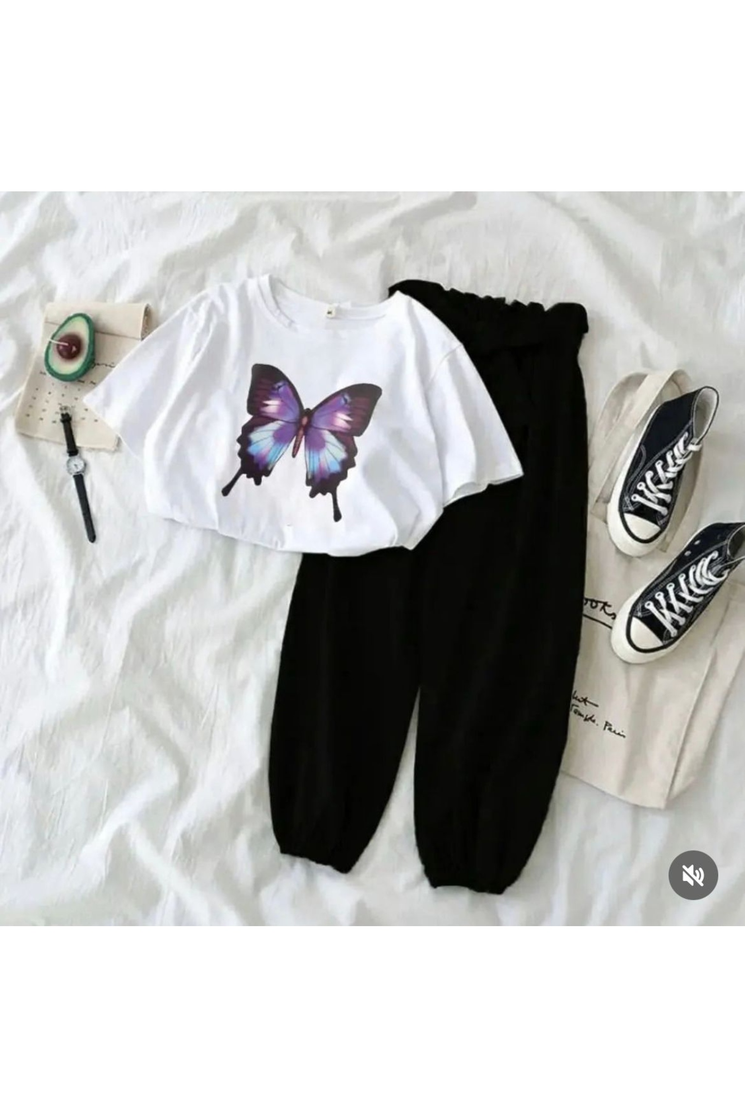 Colorful Butterfly Printed Tracksuit for Women