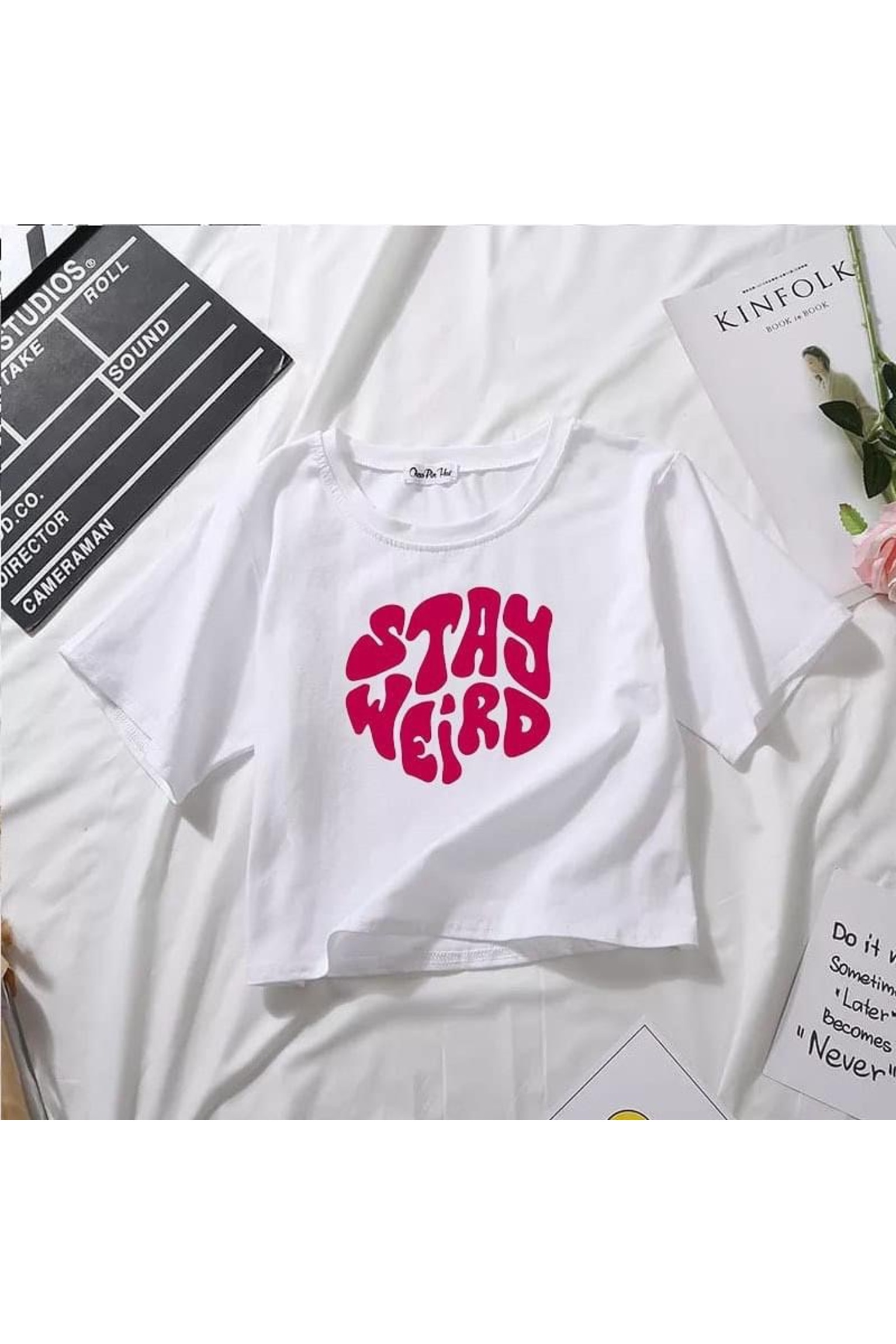 Stay Weird Printed T-shirt for Women