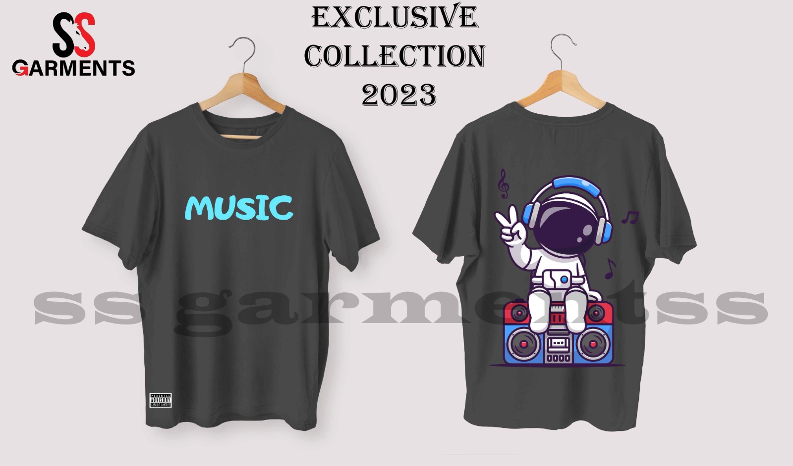 Round Neck Cotton Peace Music Printed T-shirt