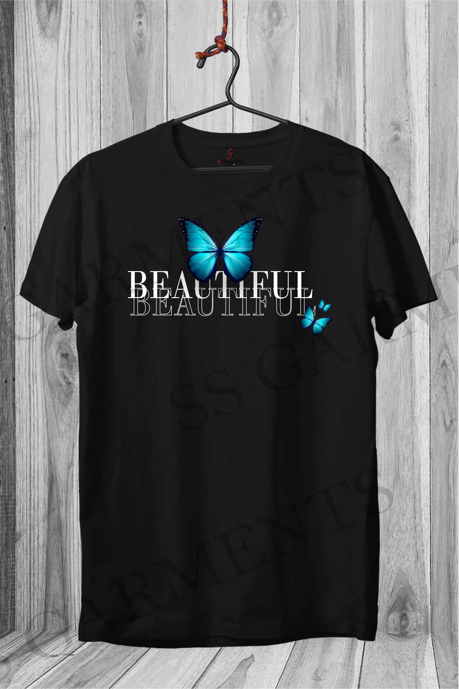 women tshirt beautiful butterfly design